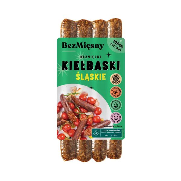 Rośłinne kiełbaski śląskie 180g Bezmięsny